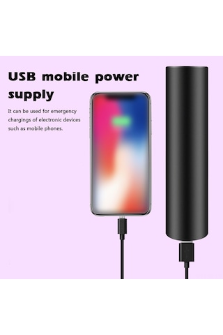 Yifomall 365nm Mor Işıklı Uv Feneri, Kedi Mantarı Ve Floresan Tespiti, Usb Şarjlı, 5 Modlu El Feneri, Siyah