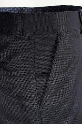 Classics Men Caserta Regular Fit Erkek Armürlü Keten Pantolon - 7635 Siyah