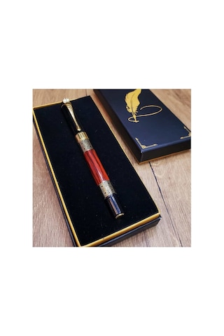 Gold Desenli Metal Roller Kalem Evimdeyokyok Altın
