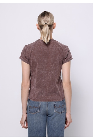 Colins Slim Fit Yuvarlak Yaka Baskılı Kadın Kahverengi Kısa Kol Tişört Cl1075473 Q1.v1 Brw Kahverengi