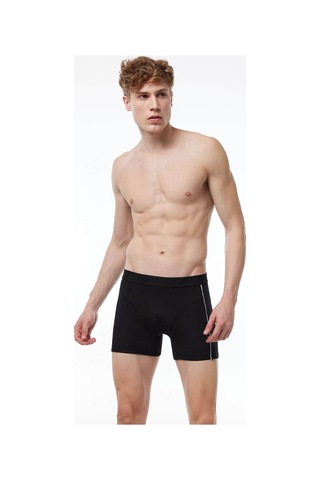 Malabadi 017 Erkek Biyeli Modal Boxer-Siyah