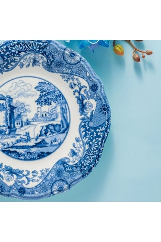 Fecra Vintage Blue Supla 33 Cm Beyaz - Mavi