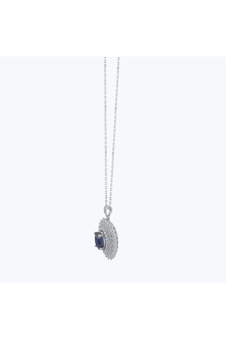 Altınbaş Pırlanta Safir Oval Kolye Pehl015s14k-1