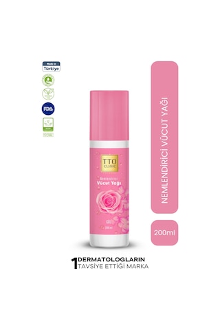 Tto Clinic Gül Özlü Nemlendirici Vücut Yağı 200 ML