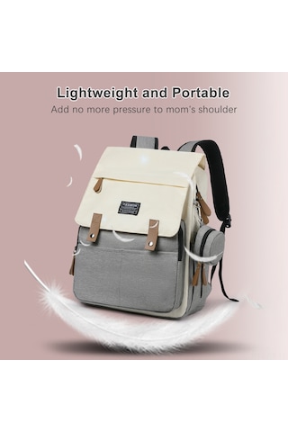 Reedark Erkek-kadın Kullanıma Uygun Isı Yalıtımlı Çanta, Bebek Sirt Çantası, Su Geçirmez Nilon, Arabaya Takılabilir, Sıcaklık Tutucu Poşetli Siyah Gri - Siyah