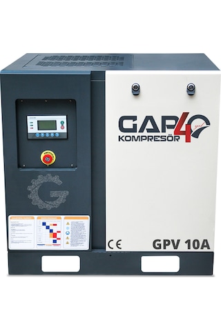 Gap Kompresör Vidalı Hava Kompresörü 10 HP Tek Makine GPV10a