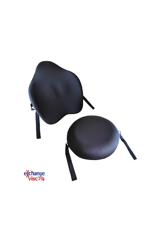 Viscoli Yastık Ortopedik Oturma Simidi Minderi + Boyunlu Bel Yastığı