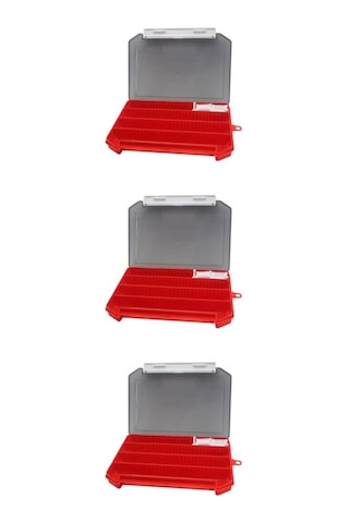 1/2/3 Sazan Balıkçılığı Takım Kutusu Düzenleyici Balıkçılık Boncukları Kırmızı 20,5x14,5x3 Cm 3'lü Set