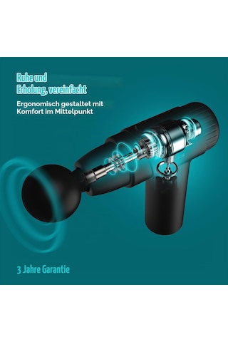 Homedics Novo Mini Masaj Tabancası, Dokunarak Masaj Aleti, Siyah
