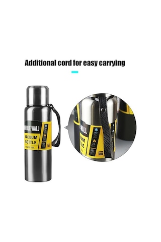 Ulzyvf Çift Katmanlı Vakumlu Paslanmaz Çelik Termos - 34oz Sıcak/soğuk İçecekler İçin Kamp & Seyahat Mavi Renkli Mavi