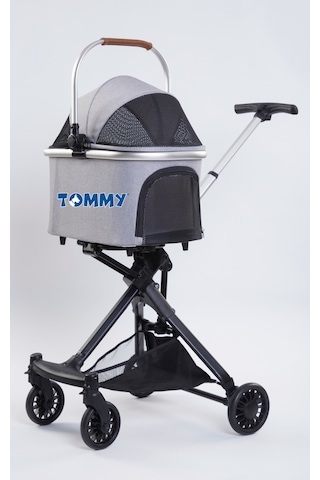 Tommy Evcil Hayvan Arabası Gri 83x 48.5 X 110 Cm Max 10 Kg
