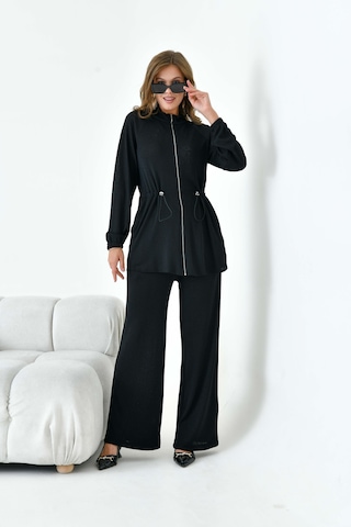 Ftz Kadın Örme Takım Siyah 30992 Siyah
