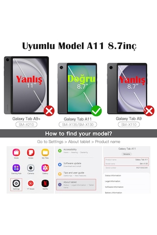 Samsung Galaxy Uyumlu Tab A11 8.7 İnç 2025 Tablet Kılıfı Köşe Korumalı Antişok Şeffaf Silikon Kapak Sm-x130 X133 X135 Arka Kapak