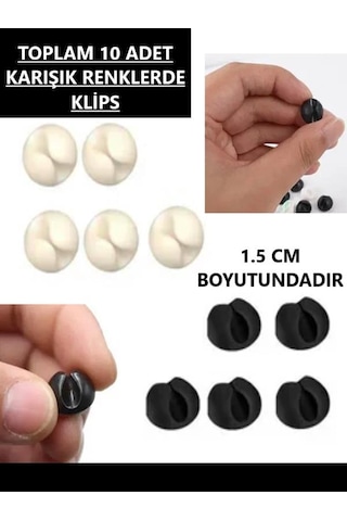 Kablo Sabitleyici Klips Organizer Kablo Düzenleyici Sabitleme Klipsi Dağınıklık Toparlayıcı Kablo Düzenleme