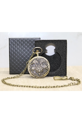 Özel Kutulu Dragonlu Antik Köstekli Saat Alk4680