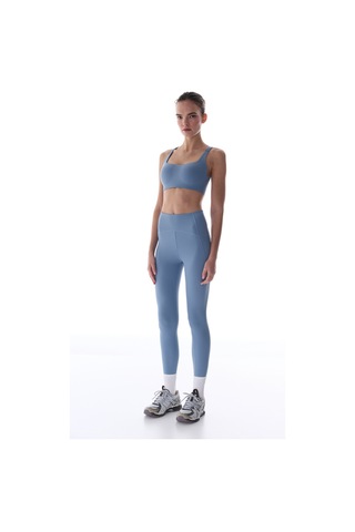 Penti Mavi Stretch360 Orta Destek Çapraz Sırt Detaylı Kaydırmaz Askılı Cross Back Spor Sütyeni