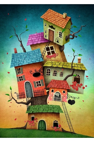 Nova 1000 Parça Soy Ağacı/Fantastik Evler Puzzle - Annnmei