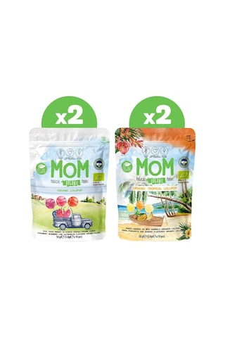 Mom Organık Lolıpop Karısık 2'li Set Meyvelı+ Tropıcal 220 G Mom Organık Lolıpop Karısık 2'li Set Meyvelı+ Tropıcal 220 G