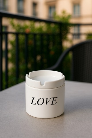 Porselen Baskılı Küllük - Hope