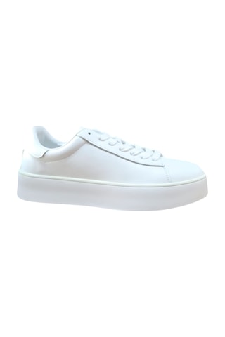 Lufian Adel Unisex Hakiki Deri Sneaker Ayakkabı Beyaz Siyah