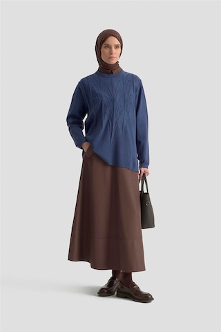 Armine Başak Desenli Kazak 25kd7006 İndigo İndigo