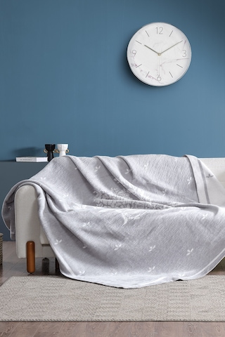 Afra Battaniye Çift Kişilik Gri