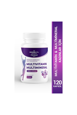 Yetişkin Kadınlar İçin Multivitamin Ve Multimineral İçeren Takviye Edici Gıda 120 Kapsül