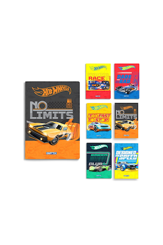 Gıpta Hot Wheels Karton Kapak Dikişli Not Defteri A6 48 Yaprak Çizgili 5443 Çok Renkli