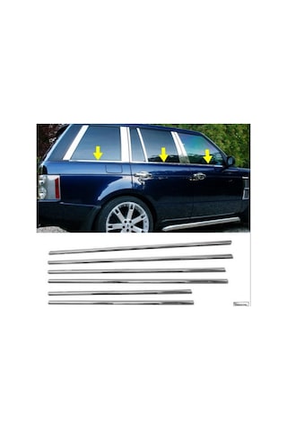 Range Rover Vogue 2002-2012 L322 Cam Çıtası Paslanmaz Çelik Krom