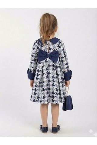 Xo Kids Kız Çocuk Elbise 4-10 Yaş 9216 Lacivert