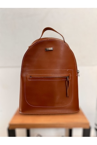 Rose Kahverengi Sırt Çanta Kadın Spor Sırt Çantası En 20 Cm Boy 26 Cm Acı Kahverengi