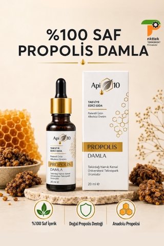 Api10 Propolis Damla Alkolsüz Takviye Edici Gıda 20 ML