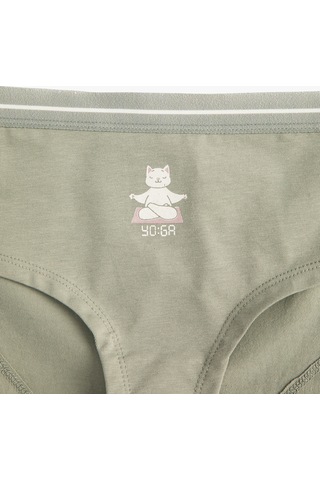 Koton Hipster Külot Slogan Baskılı Basic Pamuklu Yeşil 4wlk30102mk 4WLK30102MK775 Yeşil