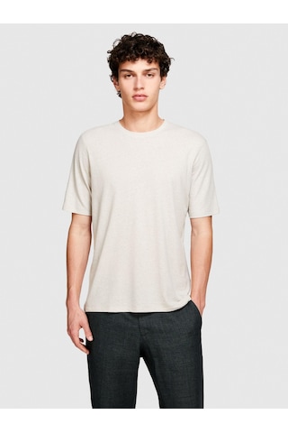 Sisley Keten Karışımlı Normal Kesim Bisiklet Yaka T-shirt Erkek Gri T-shirt - 324p3ıycs103t Gri