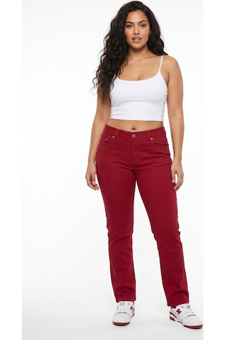 Bıgsıe Kadın Renkli Düşük Bel Kanvas Pantolon Blt-01029 Bordo