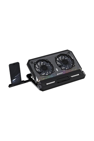 Nc21 Rgb 2 Fanlı 8 Kademeli Yükseklik Ayarı Notebook Soğutucu Stand
