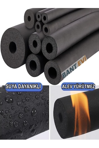 Kauçuk Boru İzolasyonu 1.1/4" İç Çap 42mm, 13mm Kalınlık, 2mt Boy