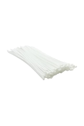 3.6x150 Mm Beyaz Plastik Cırt Kelepçe - Çok Amaçlı, Dayanıklı Ve Kolay Kullanım 0.45 - Beyaz - Düz - 100m