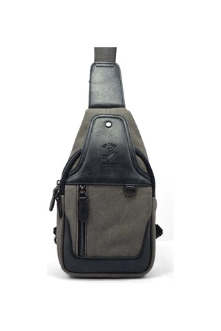 Erkek Antrasit Kanvas Çapraz Askılı Omuz Çantası Antrasit