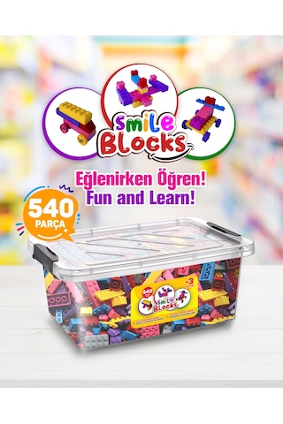 Smile Blocks  540 Parça Plastik Kutulu Mikro Blok