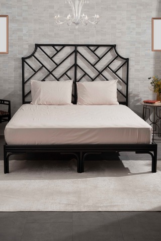 Kaay Premium Lastikli Çarşaf Dahil Nevresim Takımı 200x220 Çift Kişilik Taş