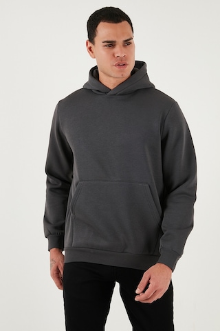 Buratti Regular Fit Kapüşonlu Kanguru Cepli Içi Tüylü Yumuşak Şardonlu Erkek Sweat 5905281 Antrasit