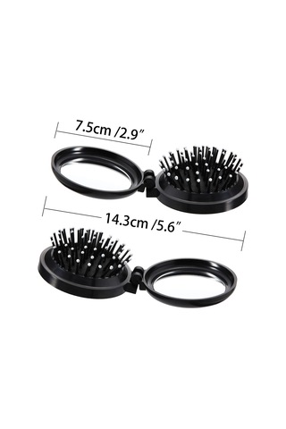 Paket Katlanabilir Seyahat Aynası Saç Fırçaları Yuvarlak Taşınabi