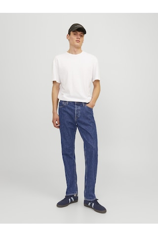 Jack & Jones Erkek Relaxed Fit Yüksek Bel Jean - Chris - 12258101 Blue Denim