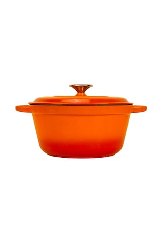 Lava Döküm Yuvarlak Tencere Döküm Demir Kapak New Heritage Serisi Çap(Ø)24cm.