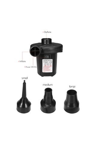 Symbee Araç Şarjlı Elektrikli Hava Pompa, 3 Uçlu, Hızlı Doldurma, 480l/dk Akış, Kamp Ve Açık Hava Kullanıma Uygun, 5000mpa Basınç