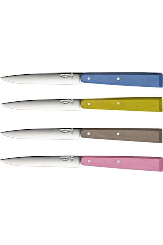 Opinel Bon Appetit Ahşap 4'lü Biftek Kamp Bıçak Seti Çok Renkli