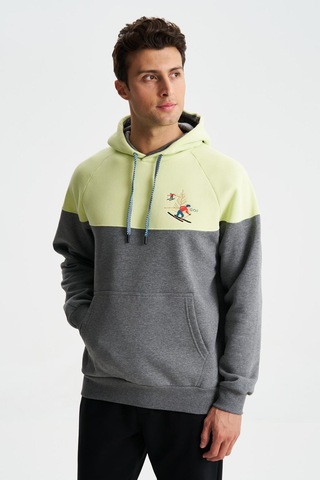 AR-MA Arma Erkek Pamuklu Regular Fit 3 İplik Şardonlu Kanguru Cepli Sweatshirt 001