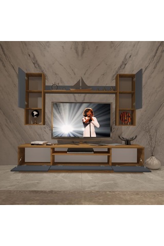 Decoraktiv Trio 5das Mdf Tv Ünitesi Tv Sehpası Pera - Antrasit