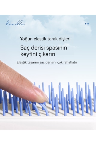 Kendini Temizleyen Hafif Anti Statik Geri Çekilebilir Tarak Beyaz